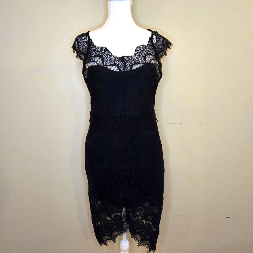 FREE PEOPLE Intimately Black Lace Slip Dress - Women's Size Small